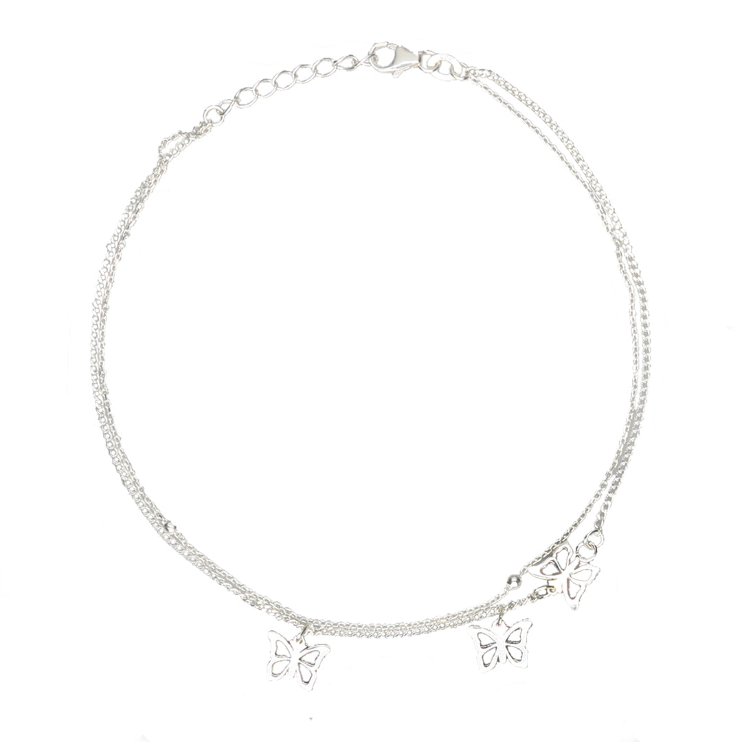 Sky Dancer 916 Silver Anklet For Woman