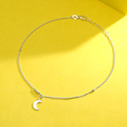 Moonbeam Charm 916 Silver Anklet For Woman