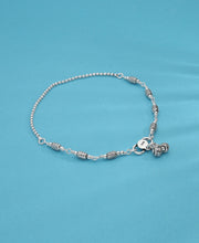 Radial Silver Anklet