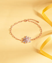 Rose Gold Celestial Garden Silver Bracelet