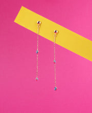 Silver Drop Earrings With Evil Eye Charm