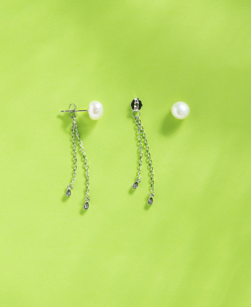 Shimmering Silver Drop Earrings For A Night Out