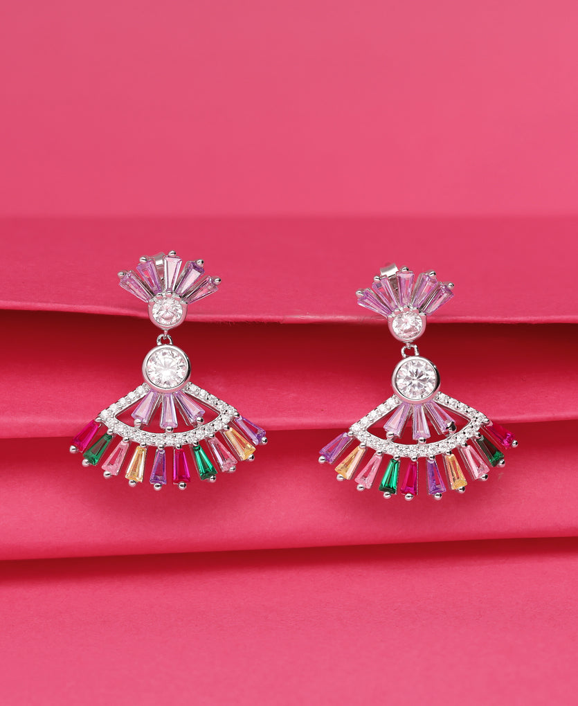 Radiant Spark Silver Earrings