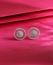 Galactic Round Silver Earring