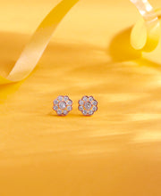 Meadow Catalyst Push Button Silver Earring