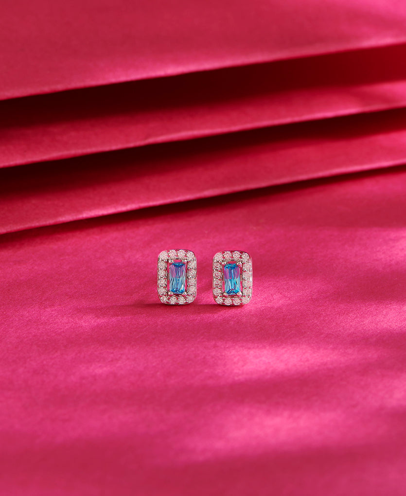 Sapphire Sky Silver Earring