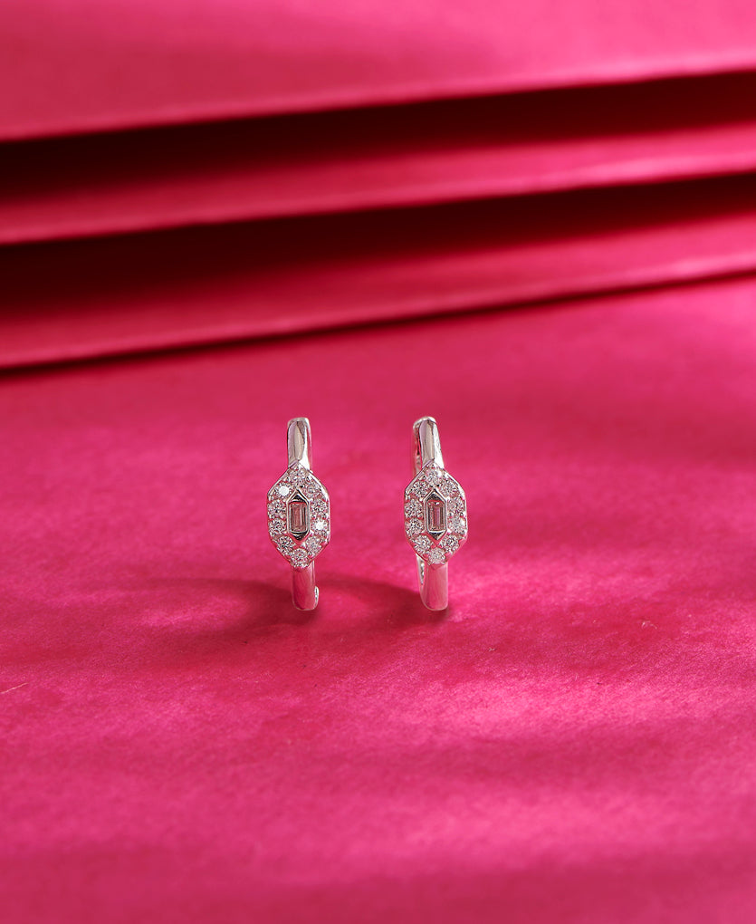 Radiant Eclipse Silver Earring