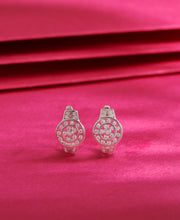 Onyx Asymmetric Silver Earring