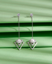 Pearl Triad Symphony Silver Earring