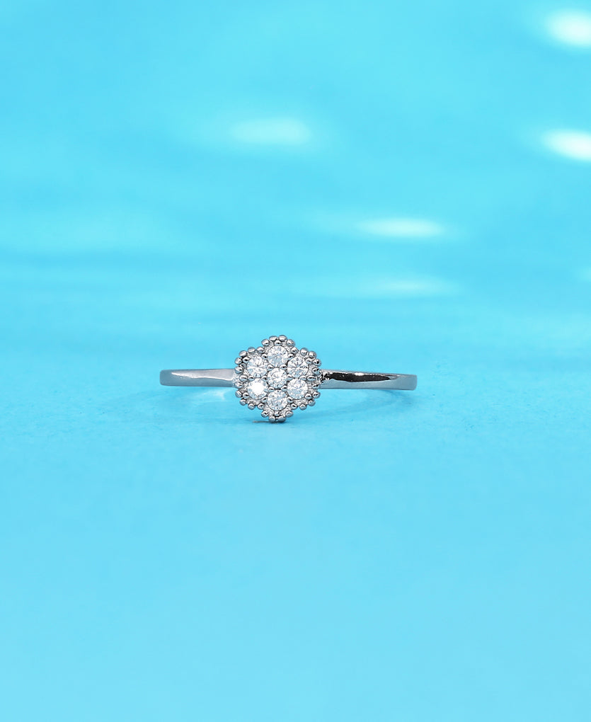 Twilight Blossom Silver Ring