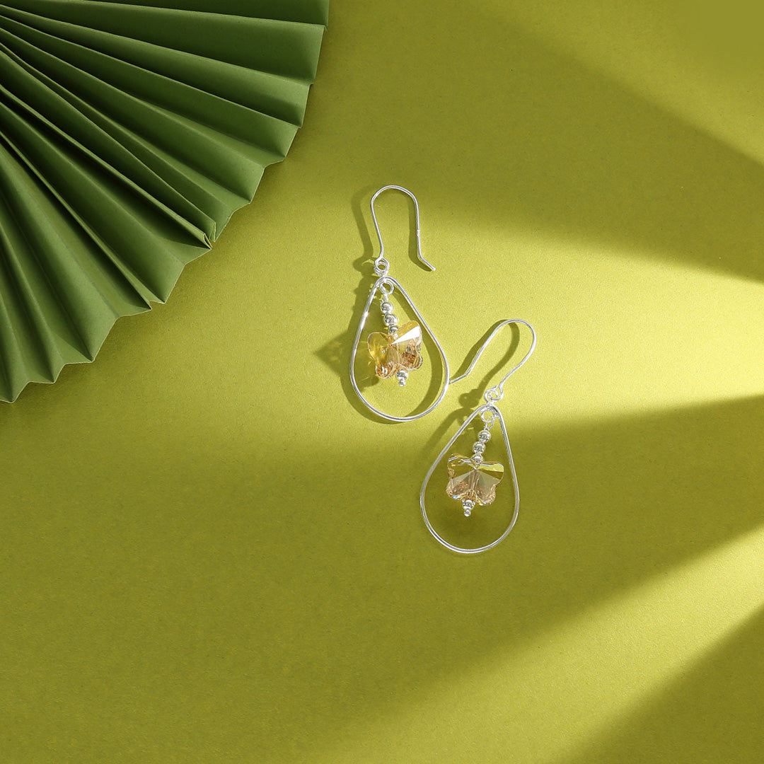Sunlit Bloom Drop & Danglers Silver Earring