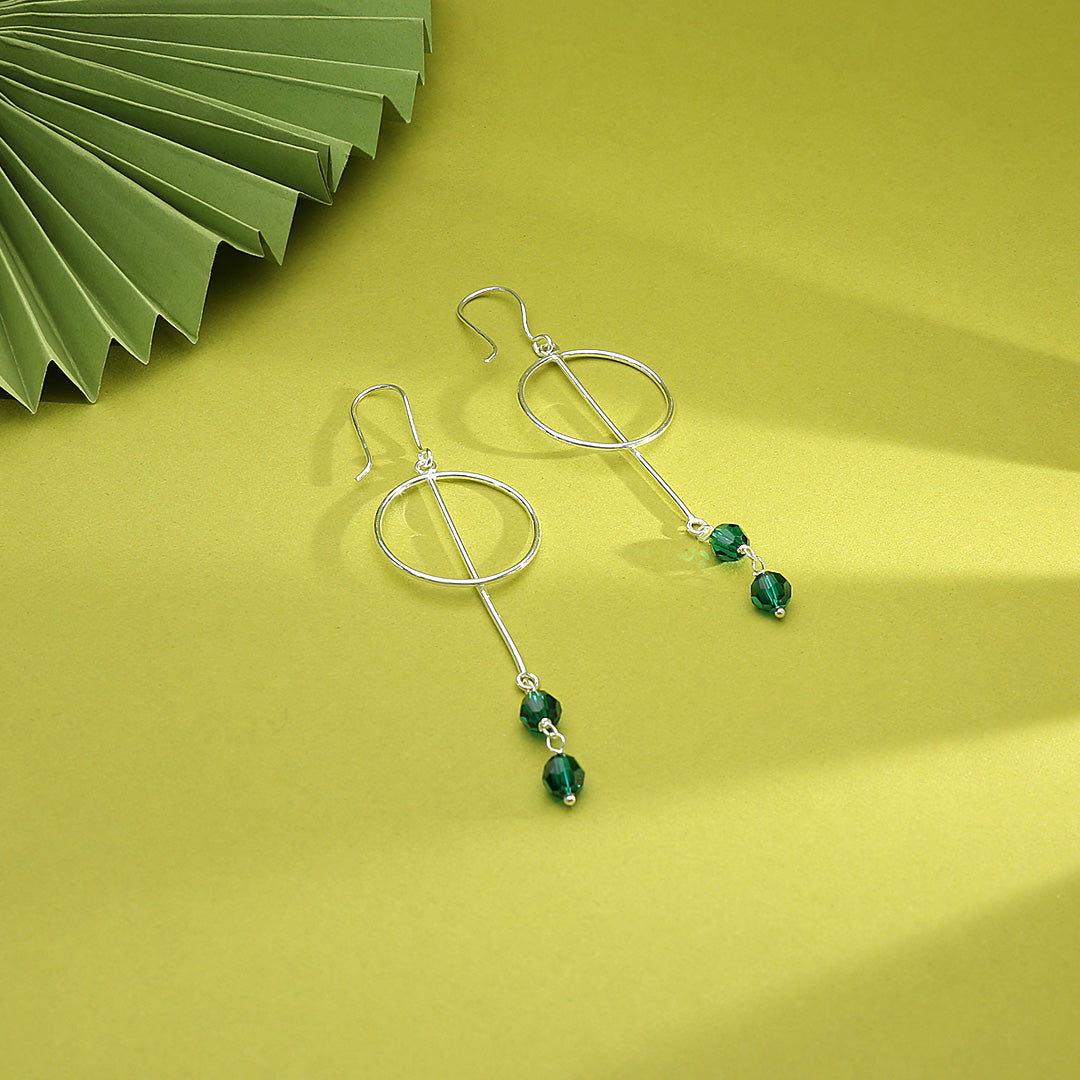 Enchanted Halo Drop & Danglers Silver Earring