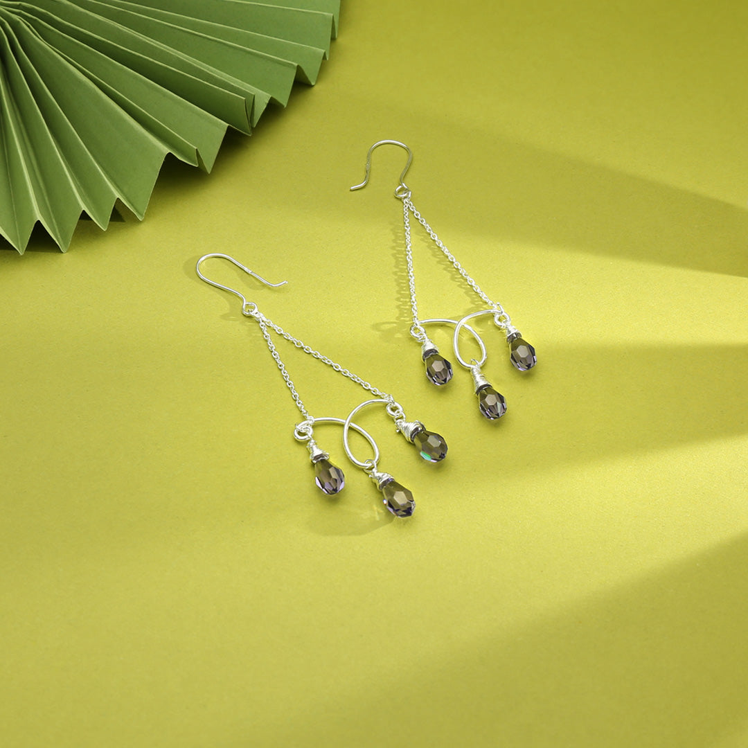 Nightfall Drizzle Drop & Danglers Silver Earring