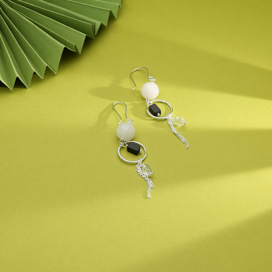 Monochrome Muse Drop & Danglers Silver Earring