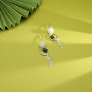 Monochrome Muse Drop & Danglers Silver Earring