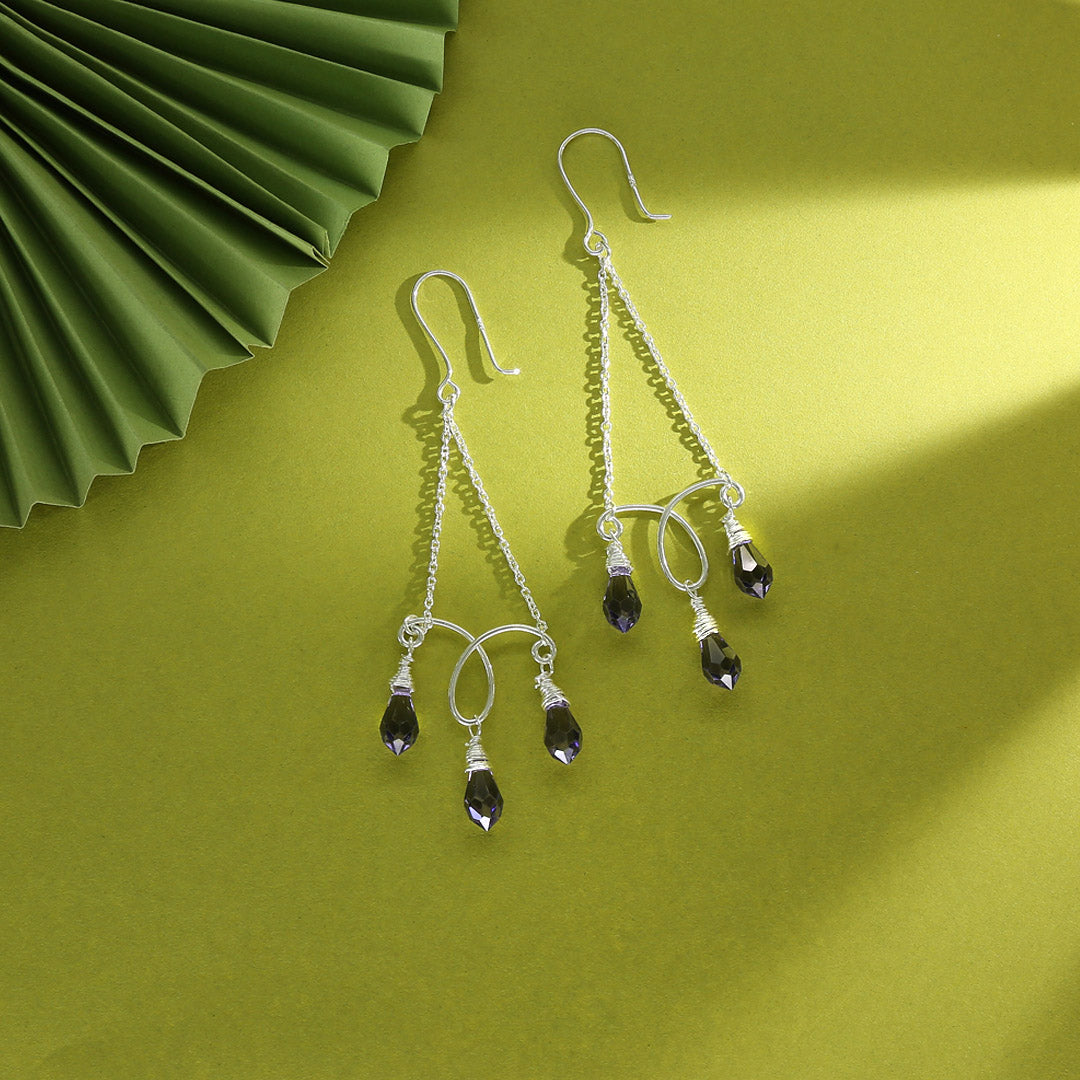 Nightfall Drizzle Drop & Danglers Silver Earring
