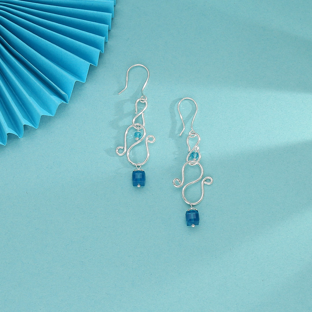Ocean Tango Drop & Danglers Silver Earring