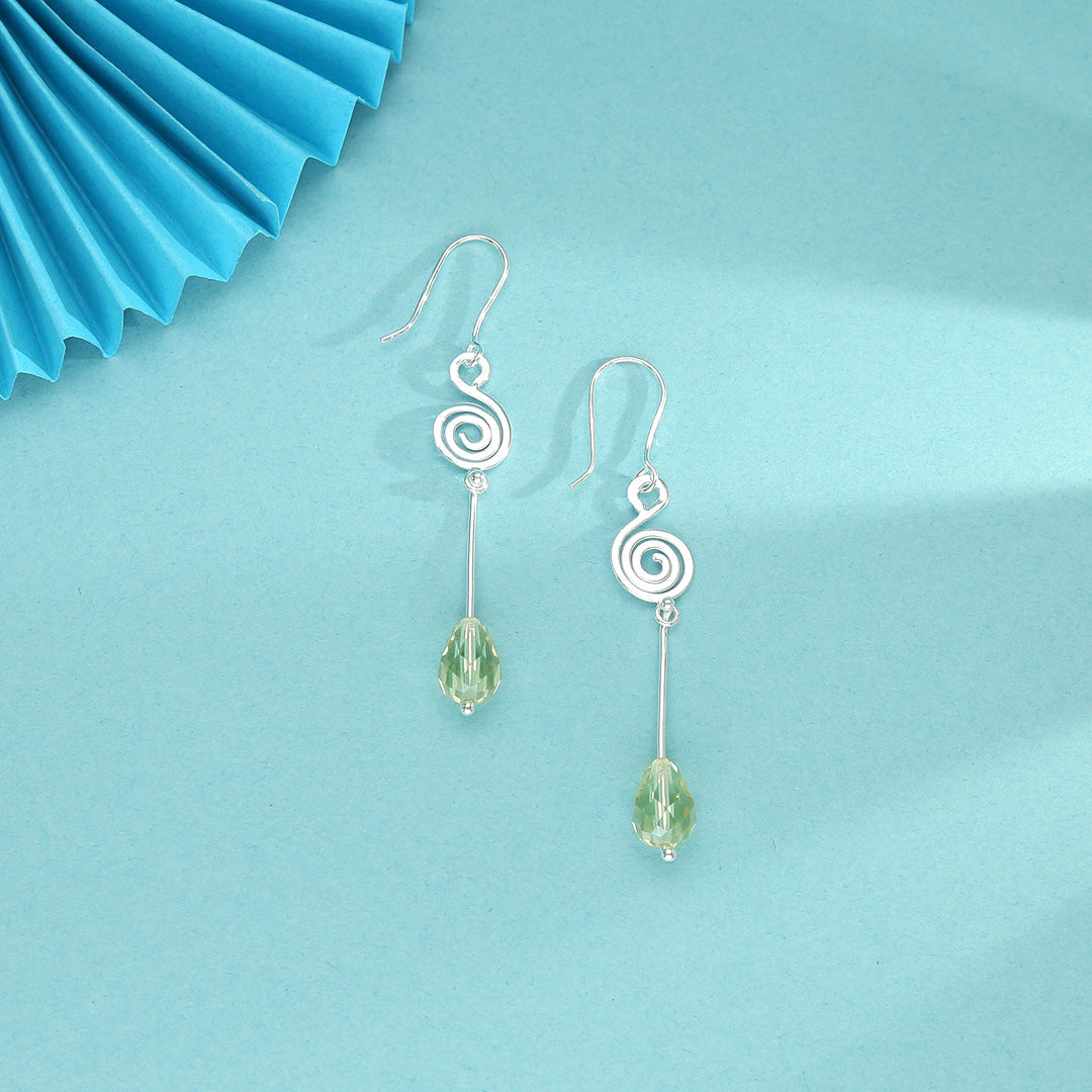 Whirling Meadow Drop & Danglers Silver Earring