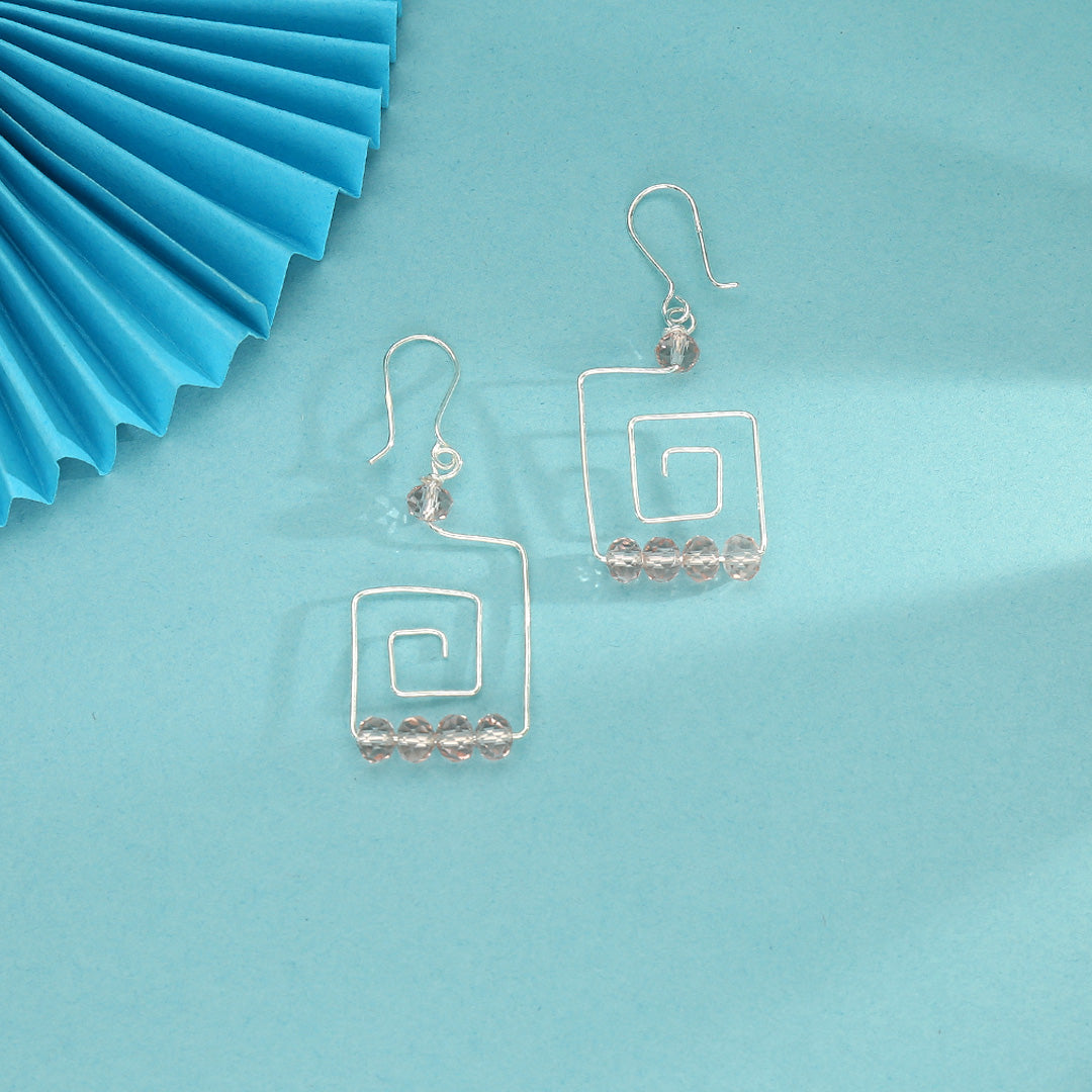 Spiral Muse Drop & Danglers Silver Earring