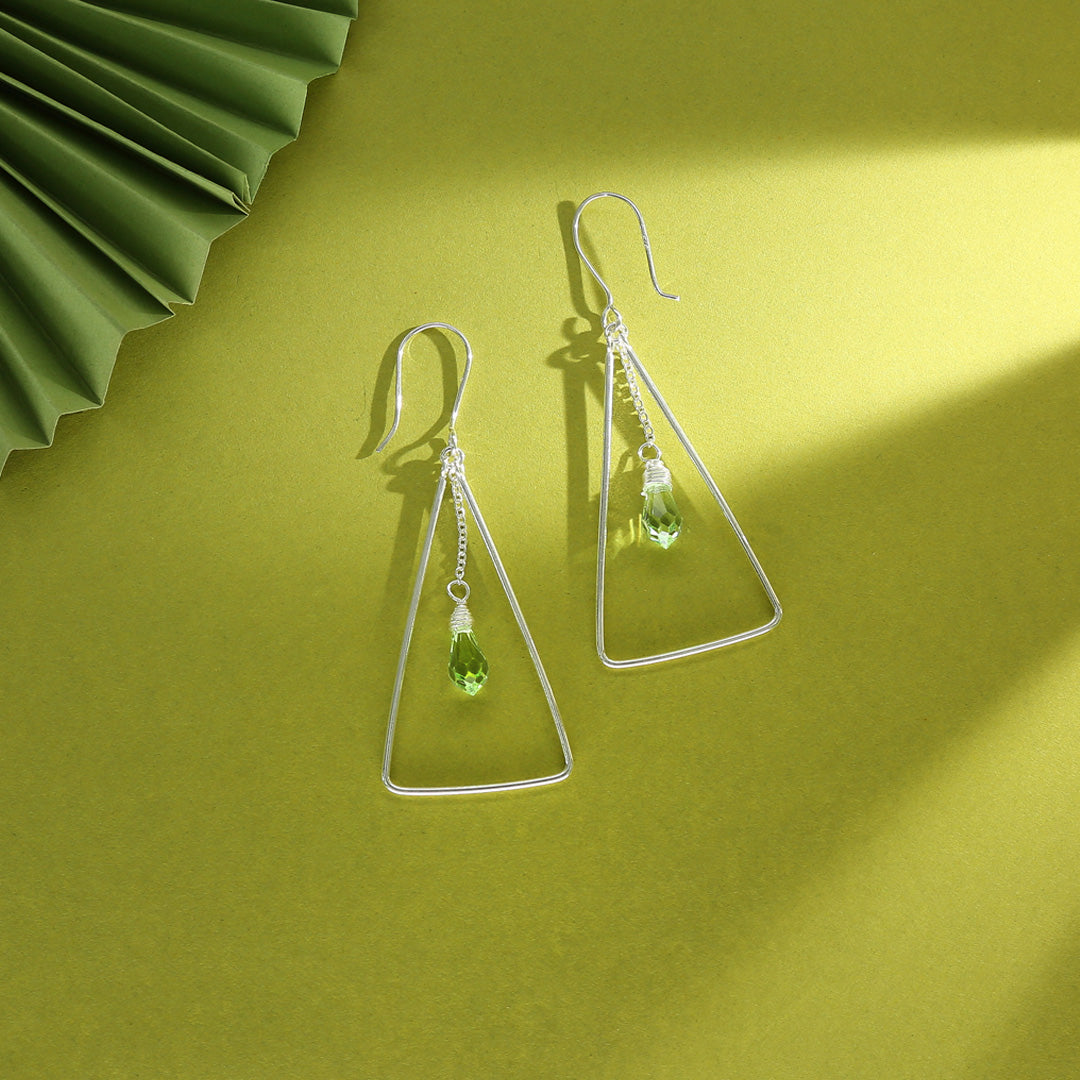 Modern Prism  Drop & Danglers Silver Earring