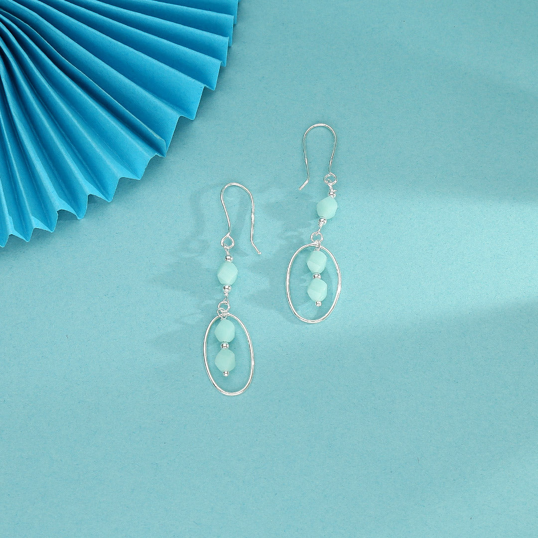 Crystal Cove Drop & Danglers Silver Earring