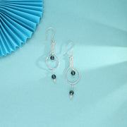 Crystal Tide Drop & Danglers Silver Earring