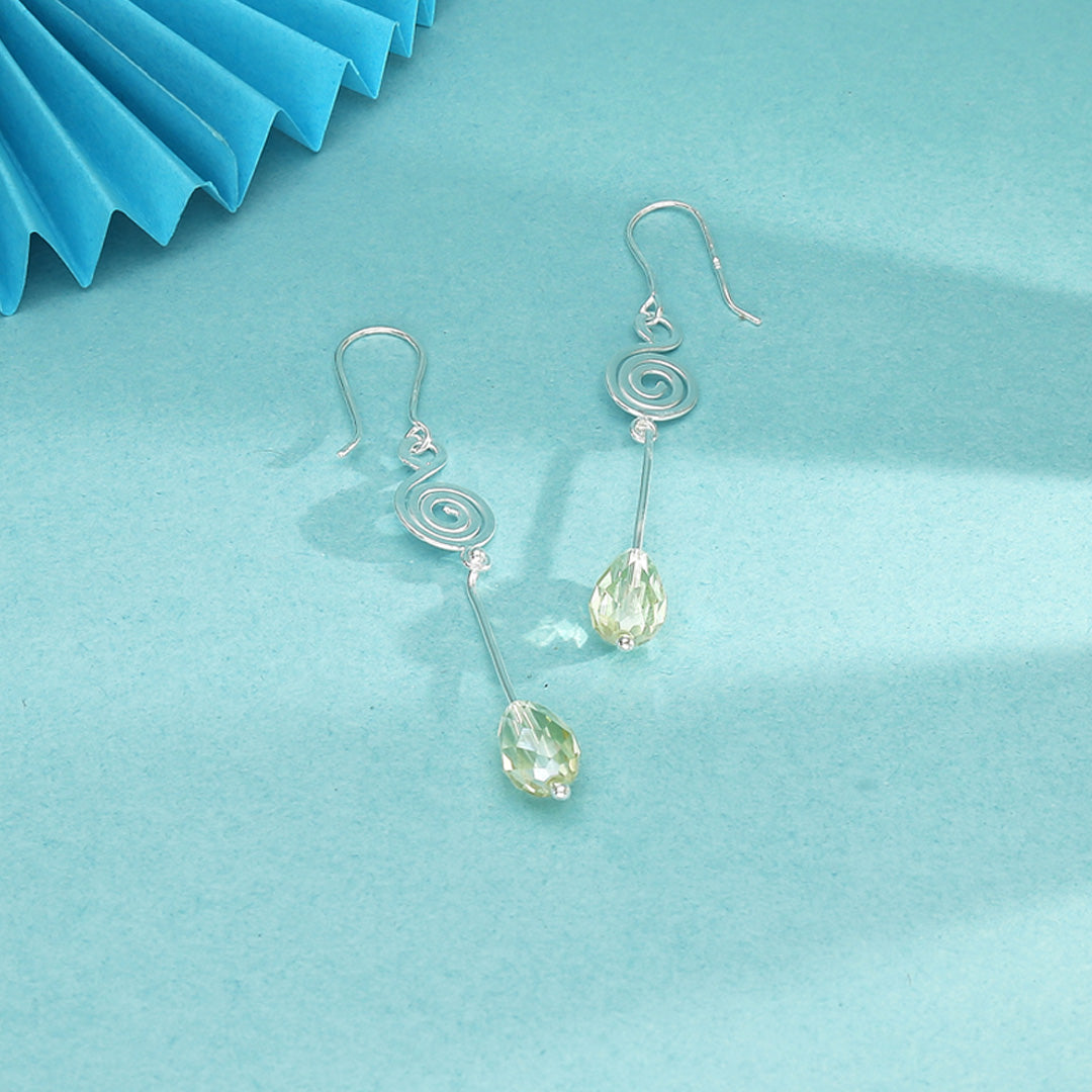 Whirling Meadow Drop & Danglers Silver Earring