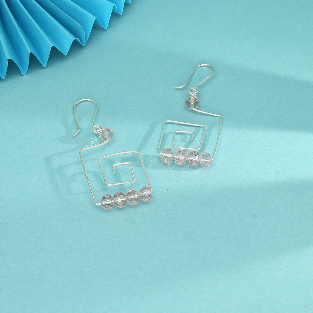 Spiral Muse Drop & Danglers Silver Earring
