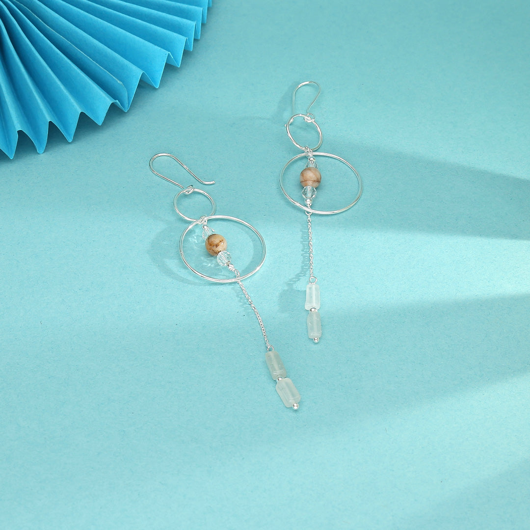 Comet Trail Drop & Danglers Silver Earring