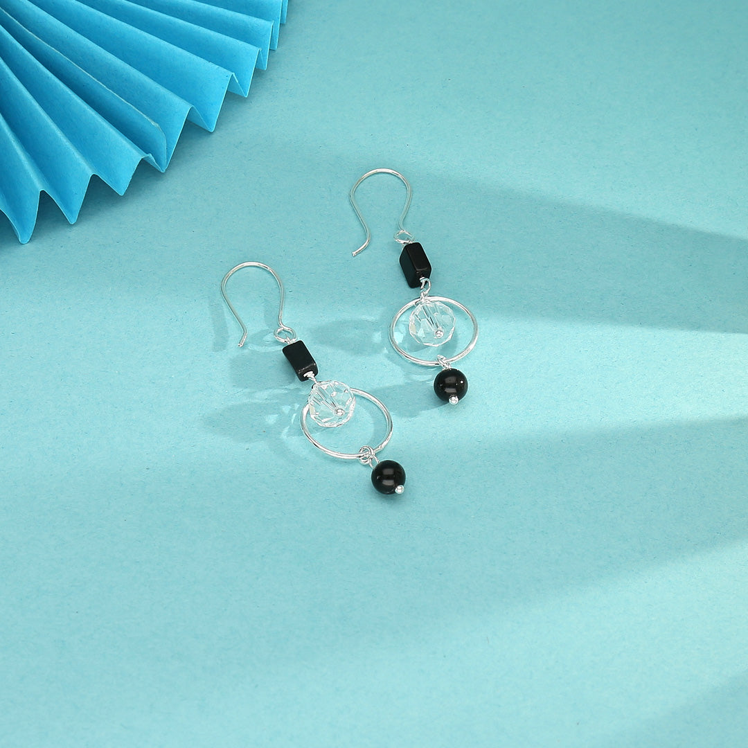 Lunar Eclipse Drop & Danglers Silver Earring