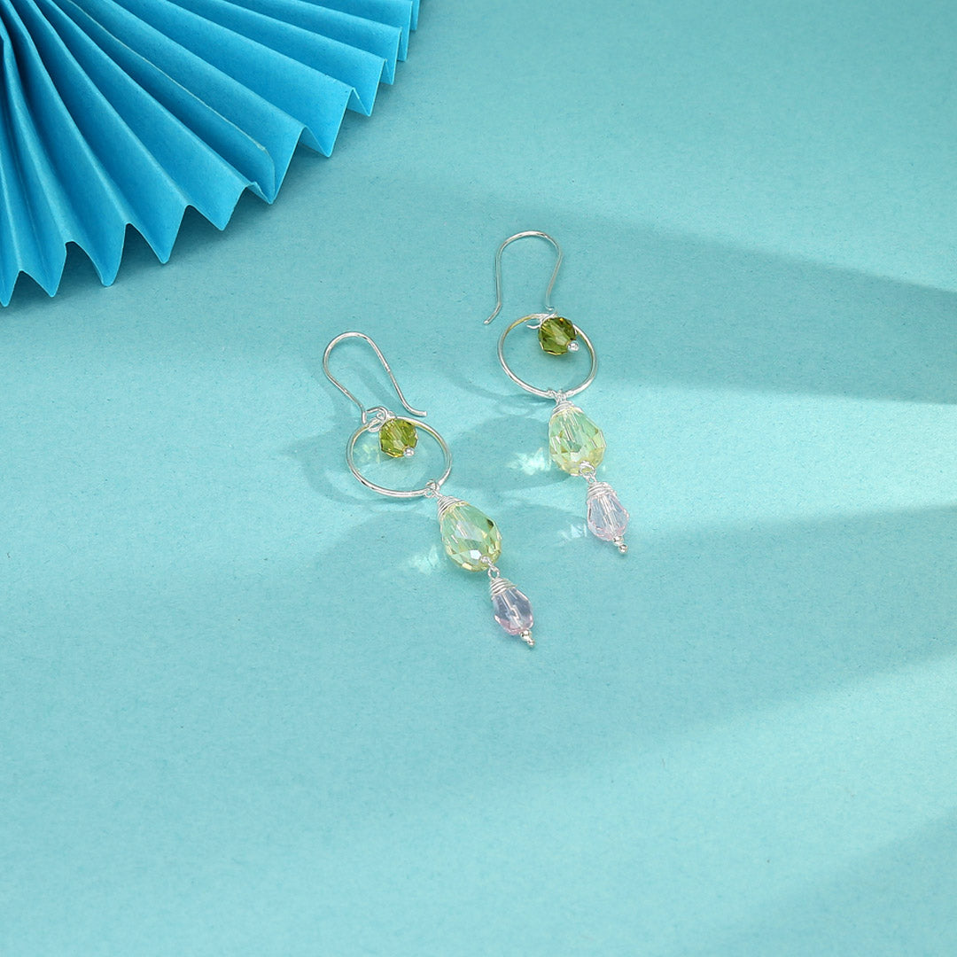 Serene Sphere Drop & Danglers Silver Earring