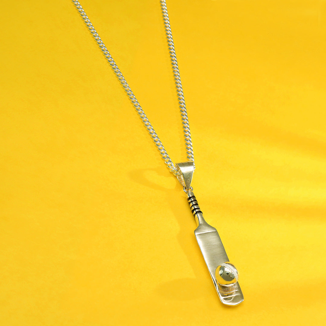 Cricket Spirit 916 Silver Chain & Pendant For Men