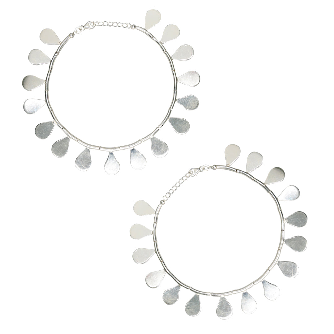 Drova Drops 916 Silver Anklet For Woman