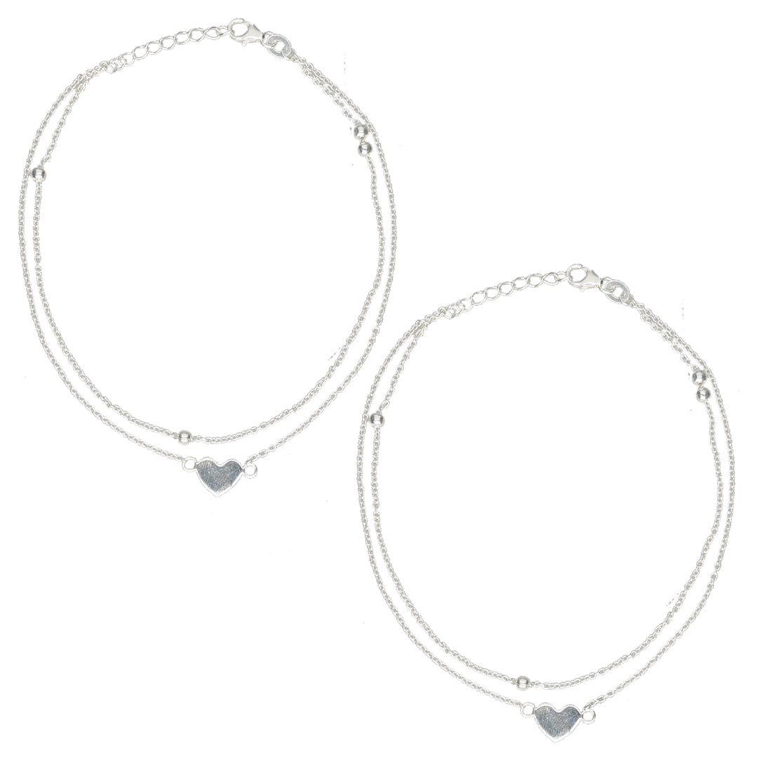 Link & Layer 916 Silver Anklet For Woman