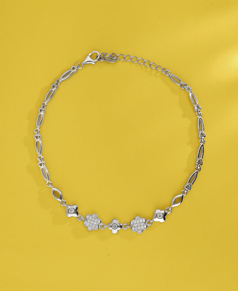Twinkling Secret Silver Anklets