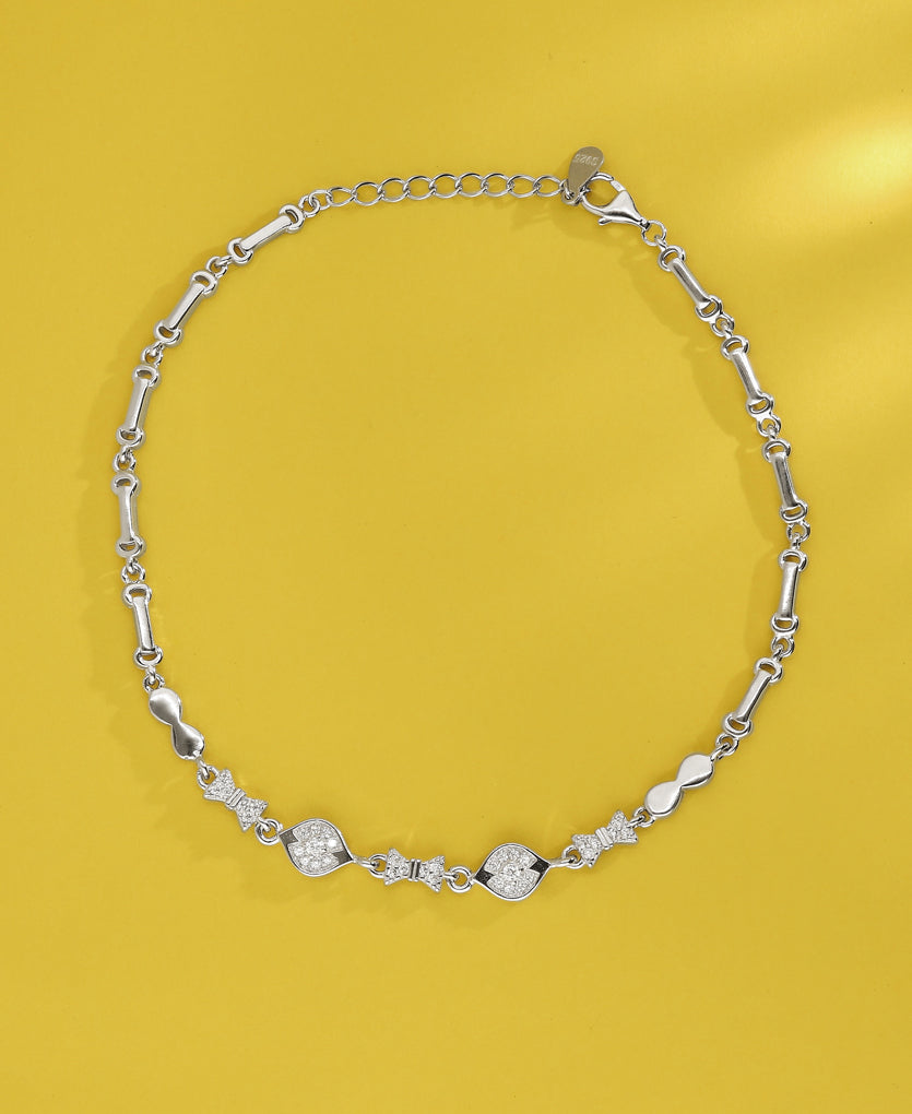 Twilight Grace Silver Anklets