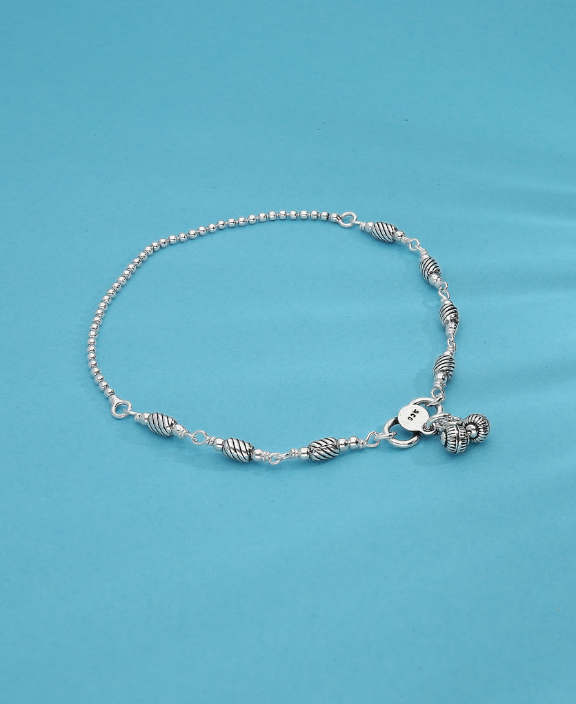 Radial Silver Anklet