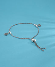Cluster Charm Silver Anklet