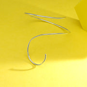 Spiral Flow 916 Silver Anklet For Woman