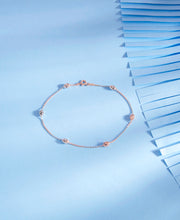 Charm Cascade Silver Anklet