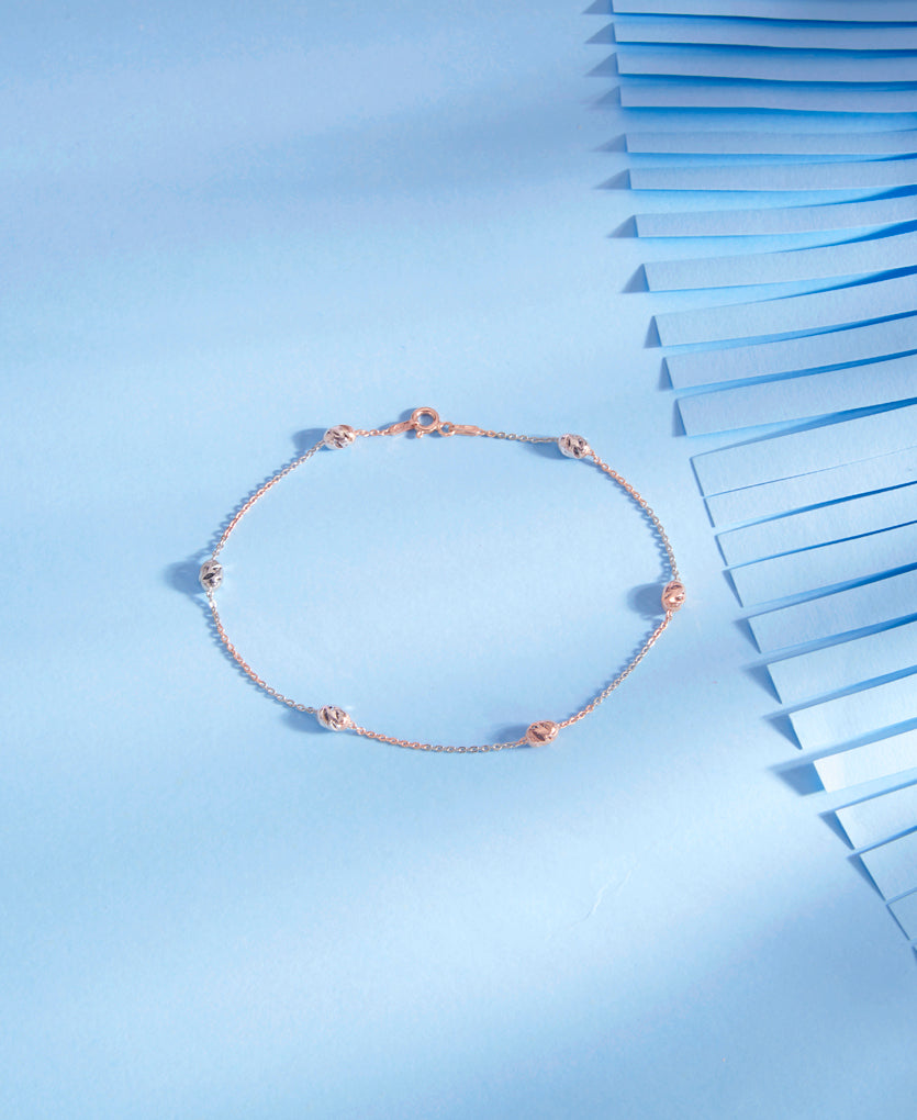 Charm Cascade Silver Anklet