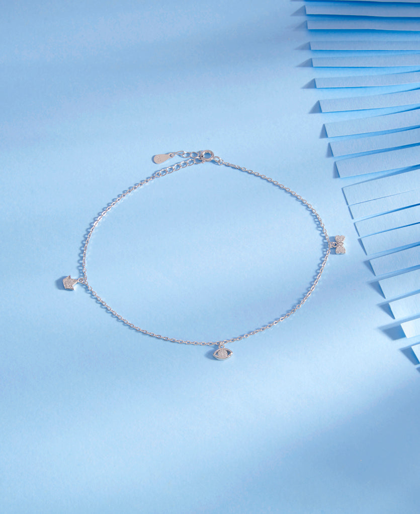Wonder Signature Silver Anklet