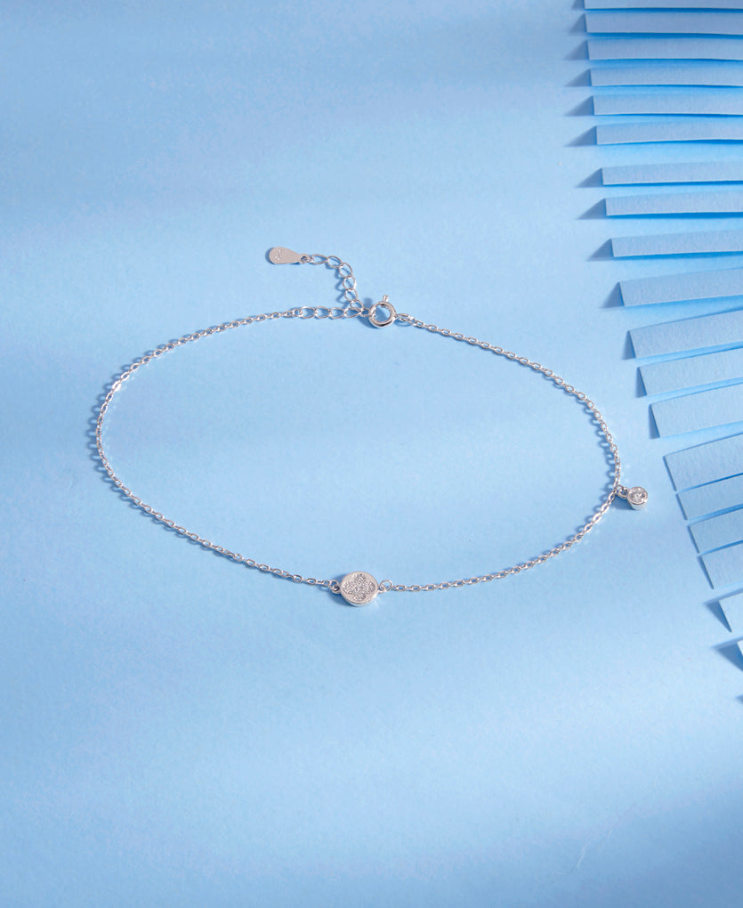 Modern Minimalist Silver Anklet