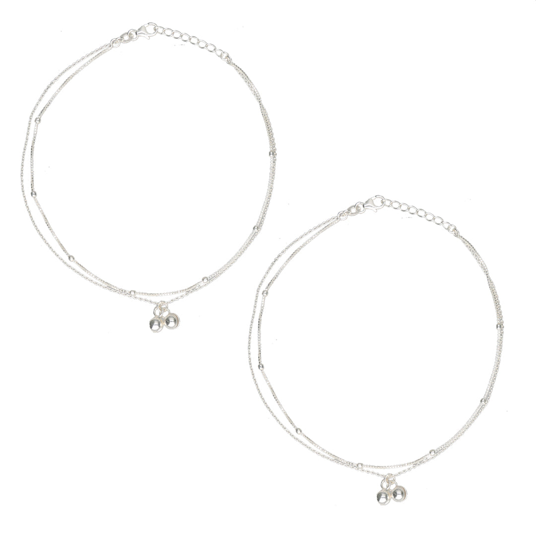 Silver Tinkle 916 Silver Anklet For Woman