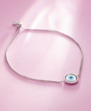 Protective Evil Eye Sterling Silver Bracelet