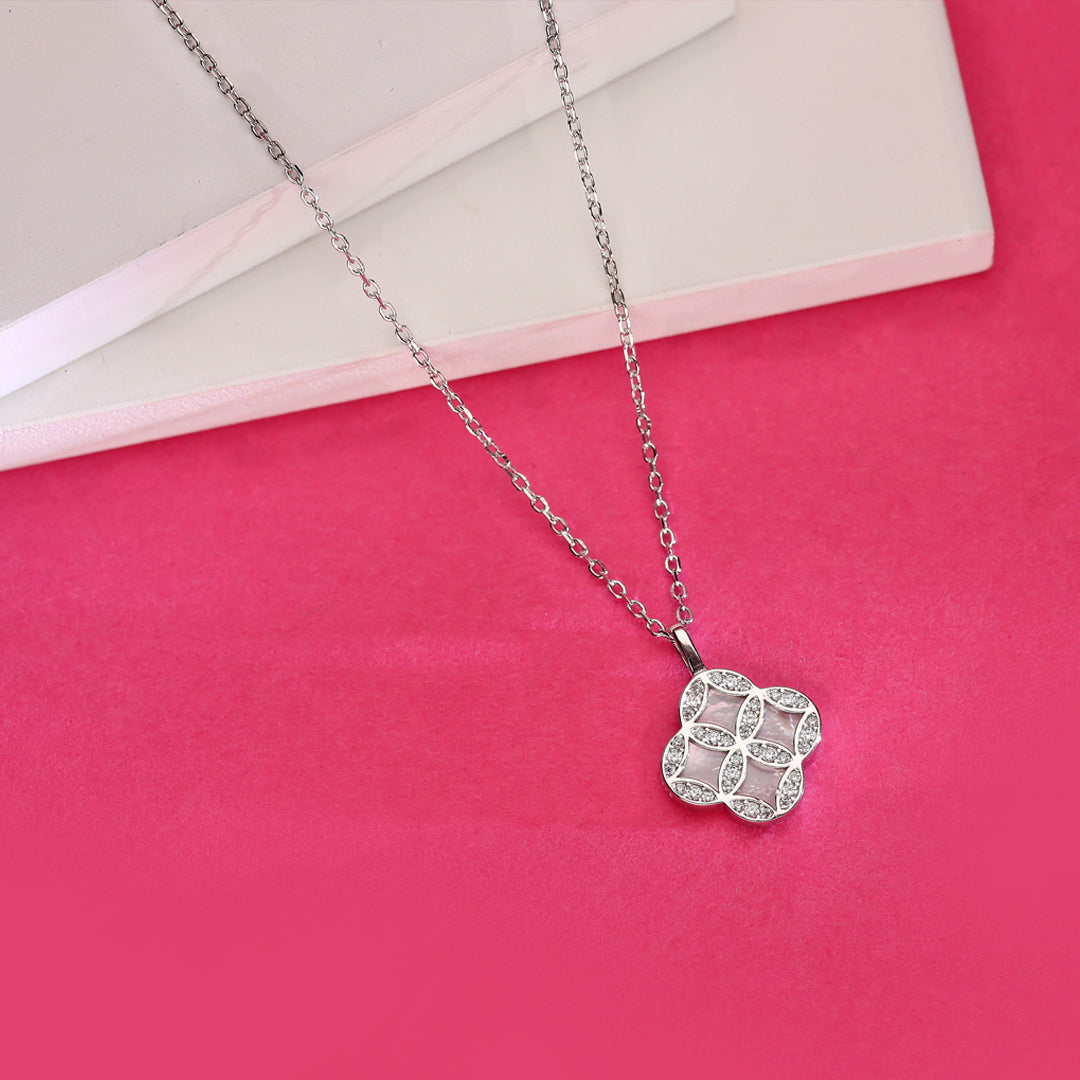 Gilded Sparkle Silver Necklace