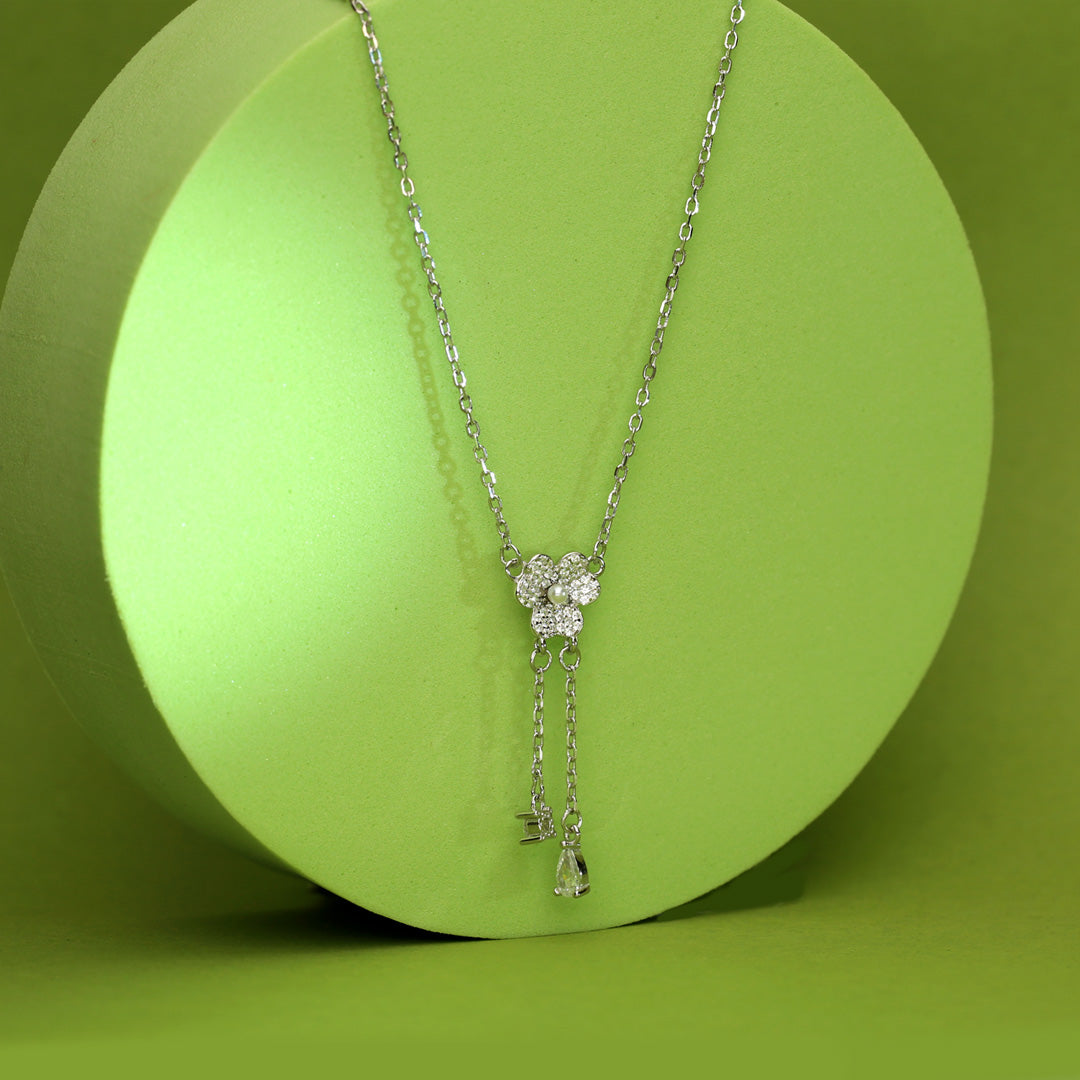 Blooming Flower Silver Necklace