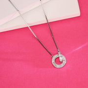 Linked Circle Silver Necklace