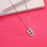 Forever Lock Silver Necklace