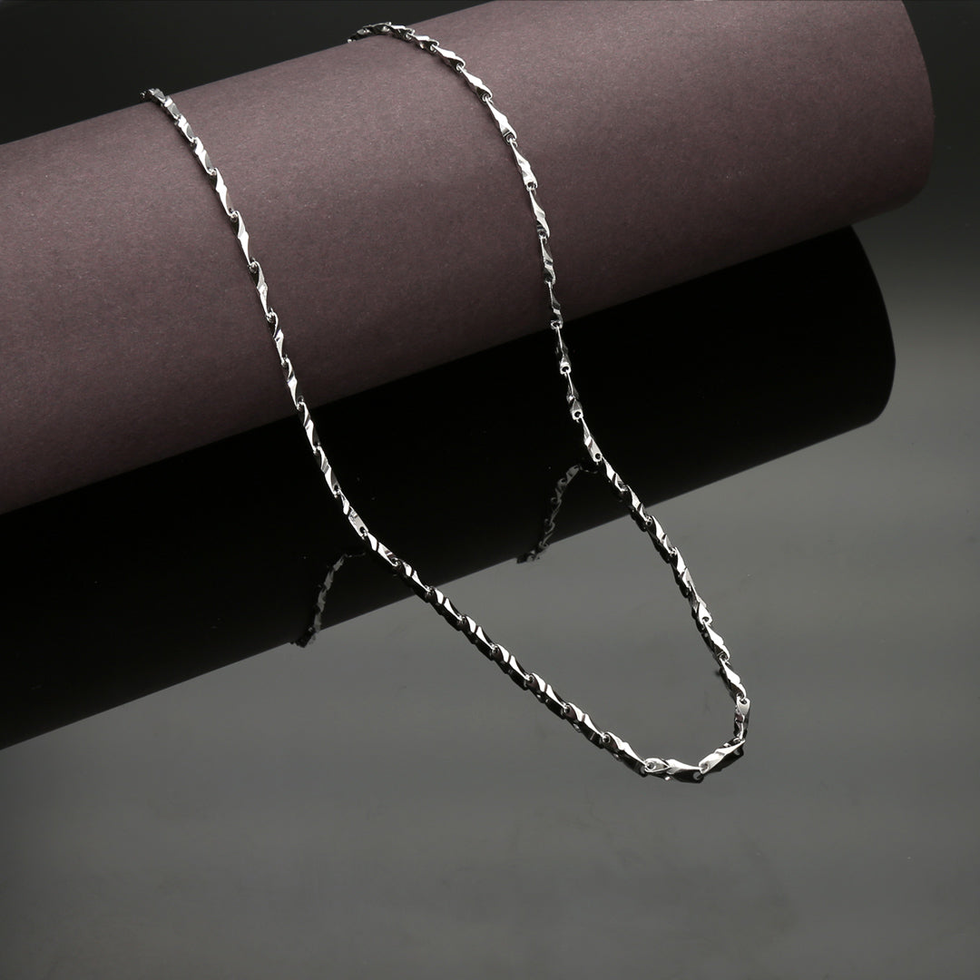 Elegant Grace Mens Silver Chain